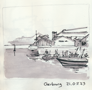 Normandy 2023 ink sketches